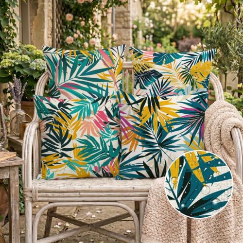 Coussin extérieur imperméable 35x35cm avec housse double face lavable - 3