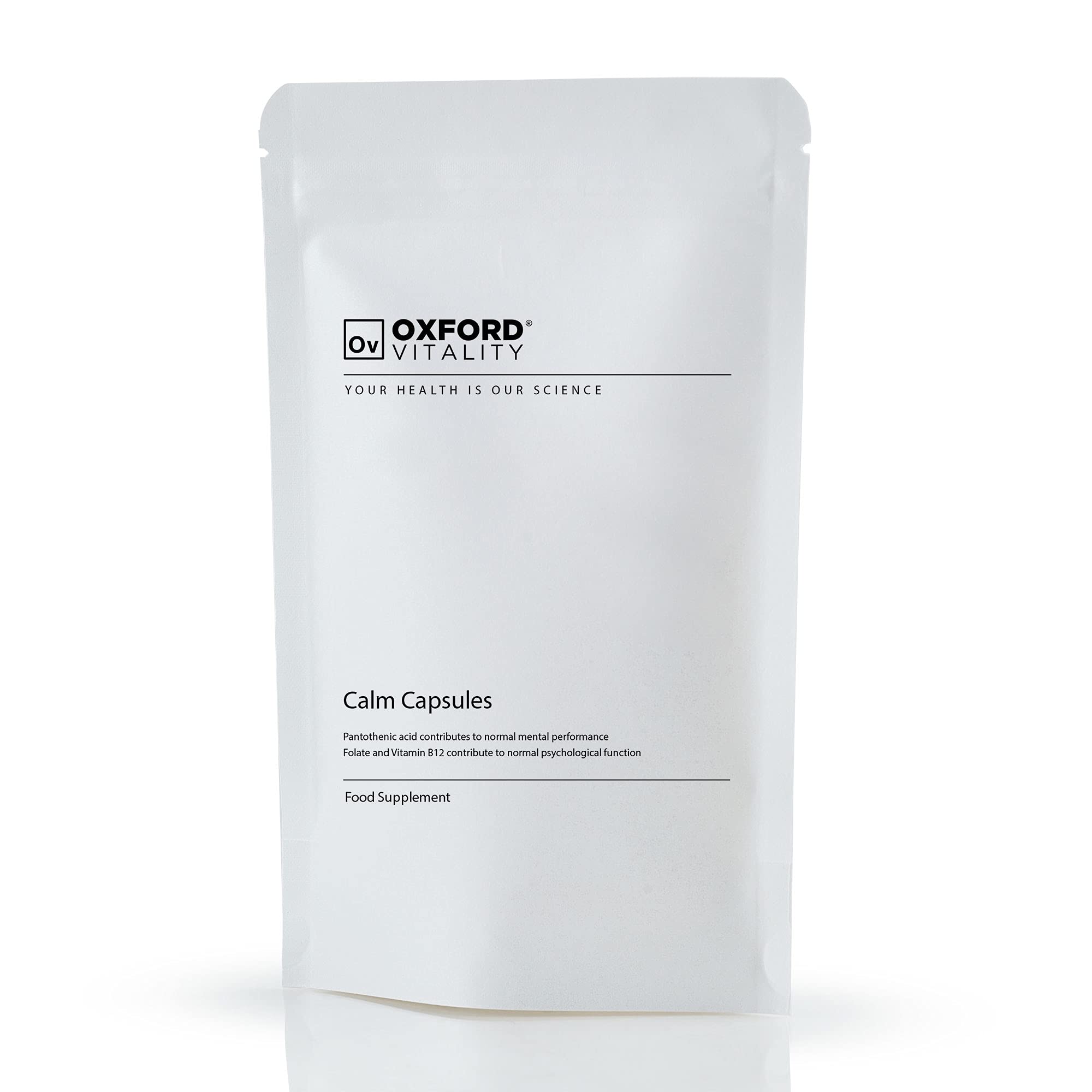 Calm Capsules with 5-HTP, Lemon Balm, Chamomile, Folic Acid and Vitamins B5 and B12 | Food Supplement for Vegetarians and Vegans (120)