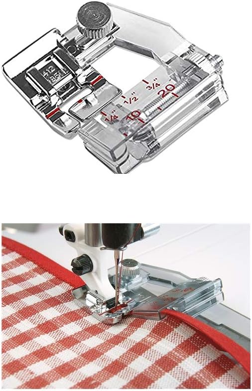 DREAMSTITCH 4129850-45 Adjustable Bias Binder Presser Foot for Husqvarna Viking Sewing Machine Group D,1,2,3,4,5,6,7-4129850-45