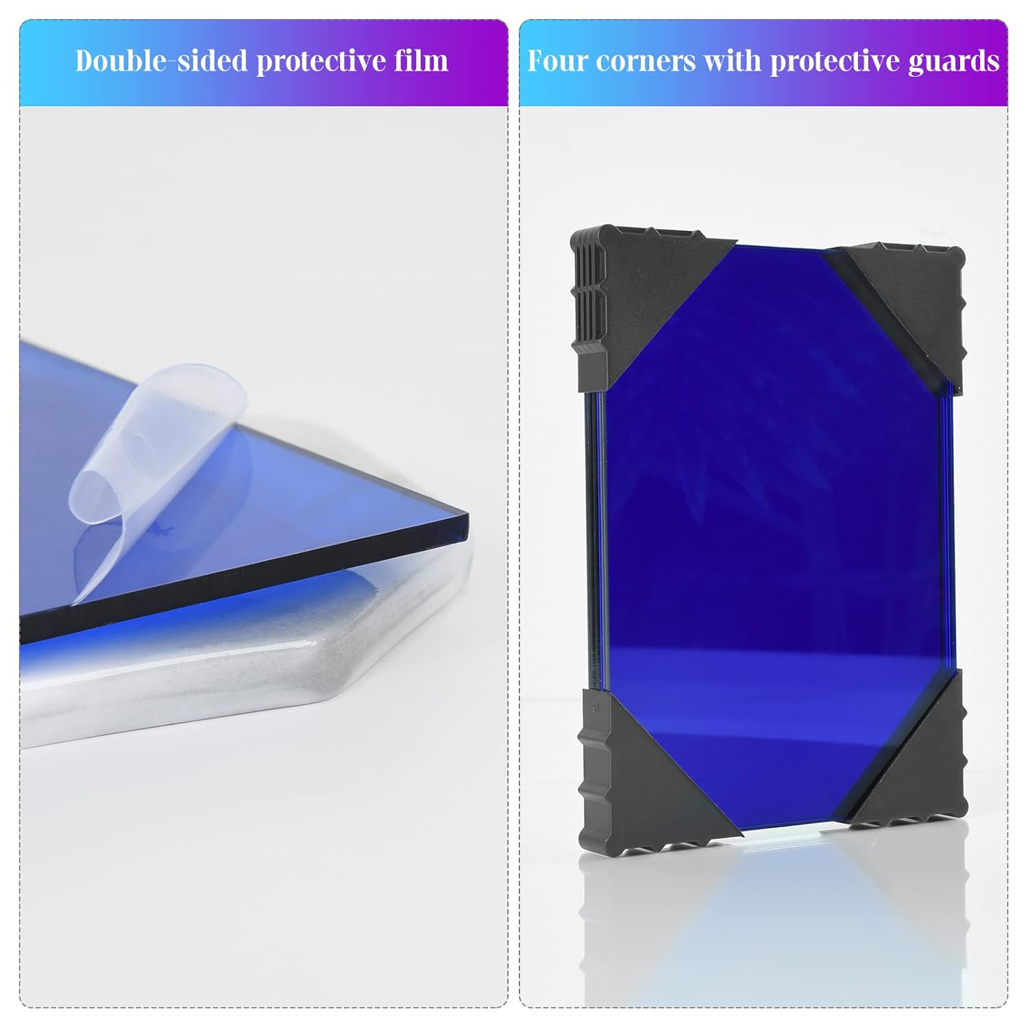 5 Pack Acrylic Sheet Blue Translucent Colored Transparent Sheets Easy to Cut for DIY Art Projects,Crafting,Display Project,Signs,Painting,Laser Cutting Plastic Plexiglass Panel 8x12 2.8mm Thick
