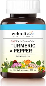 Eclectic Turmeric & Pepper Freeze Dried Vegetables with Glass, Blue, Peppermint, 50 Count