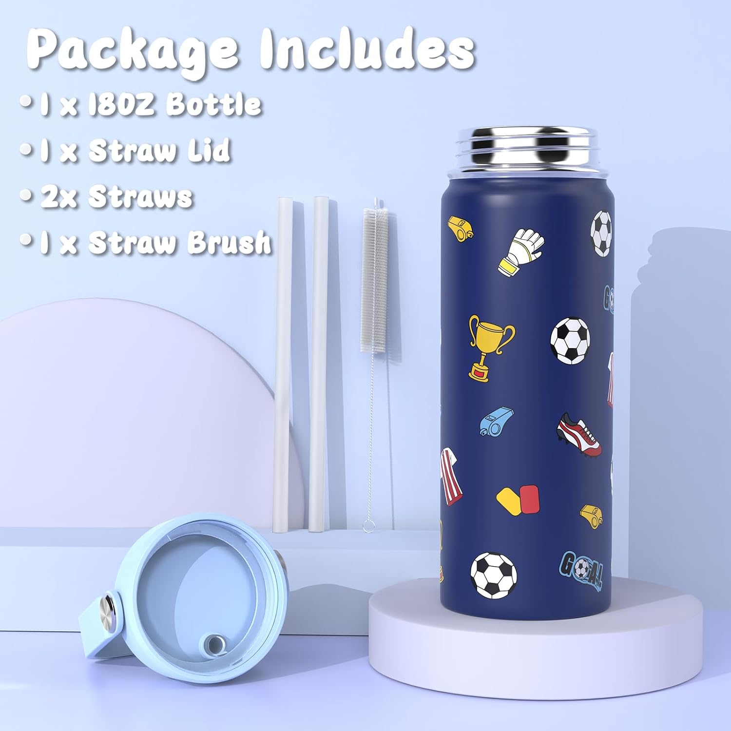 Acesak 18oz Kids Insulated Water Bottle