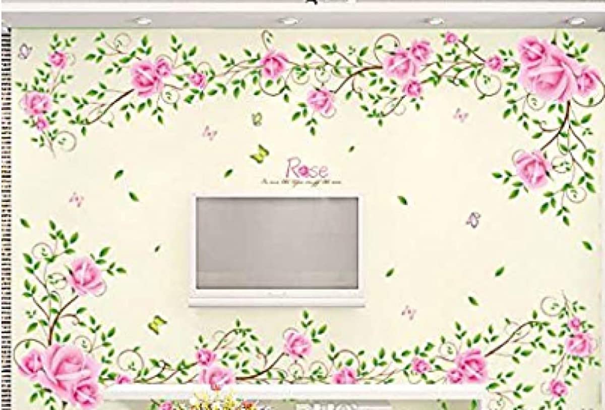 JAAMSO ROYALS Roses Vine Natural Warm Sweet Vinyl Home Décor Wall Sticker for Hall Living Room Bed Room Decoration (60 CM X 90 CM) (B09ZB9TJR4) Amazon Price History, Amazon Price Tracker