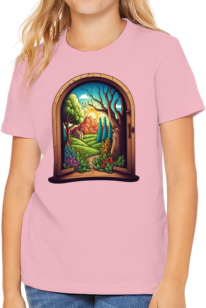 Nature Design Kids' T-Shirt - Colorful T-Shirt - Mountain Tee Shirt for Kids