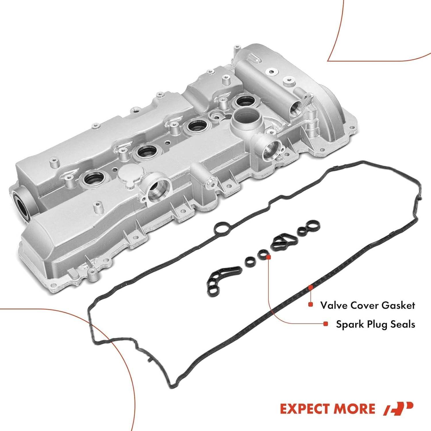 A-Premium 2.0L/2.5L Aluminum Engine Valve Cover Compatible with Chevy Malibu, Impala, Colorado, Blazer & GMC Acadia & Buick LaCrosse, Regal, Envision & GMC Canyon & Cadillac ATS
