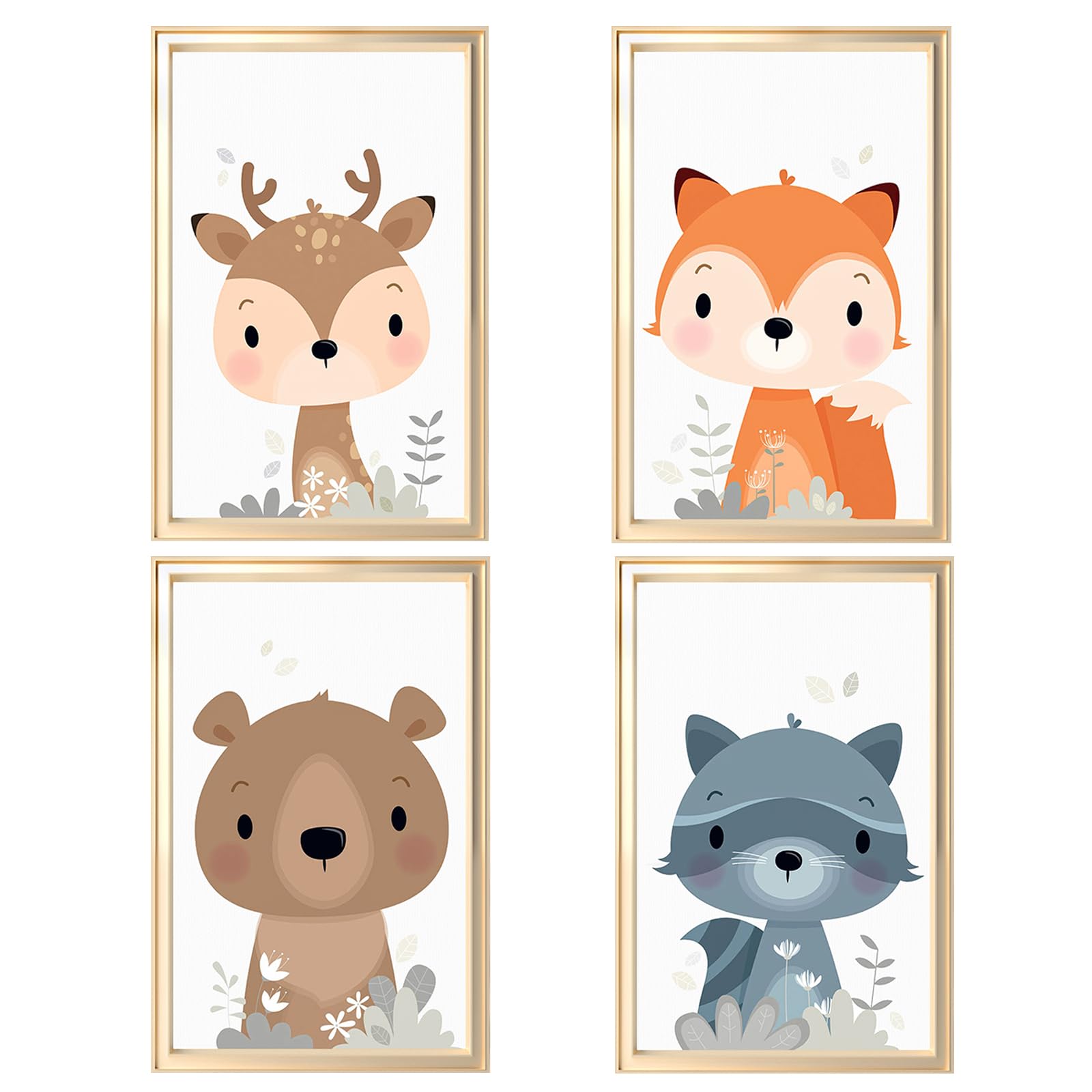 Affiches Animaux de la Forêt pour Chambre Bébé