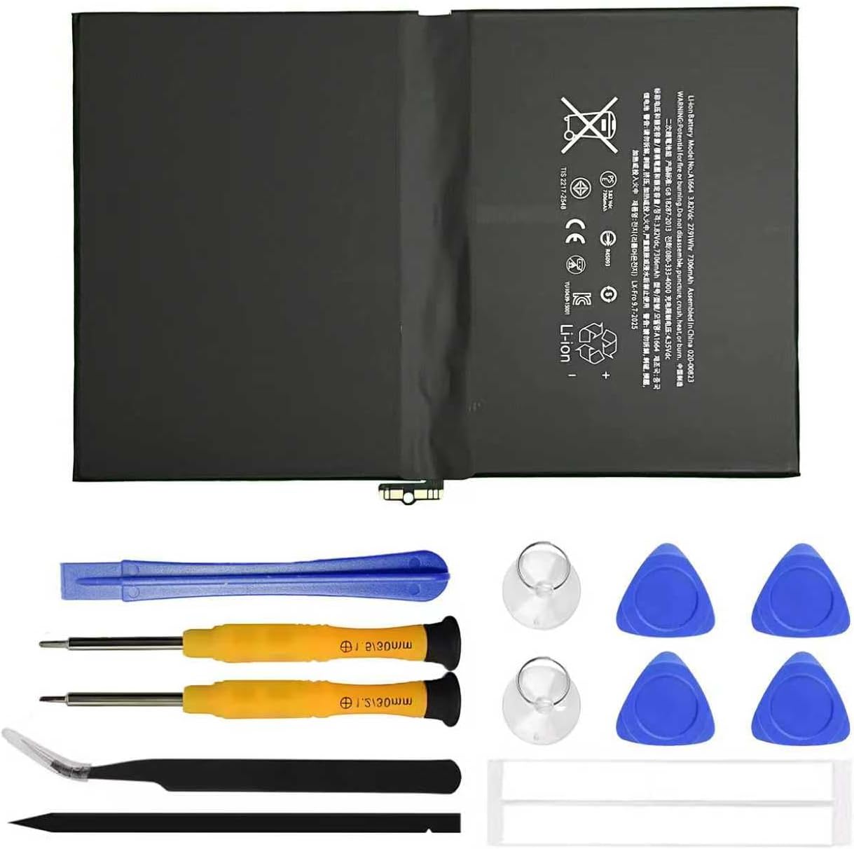 A1664 Rechargeable Battery Compatible with ipad Pro 9.7 2016, A1673 A1674 A1675 iPad6.3 iPad6.4 with Tools