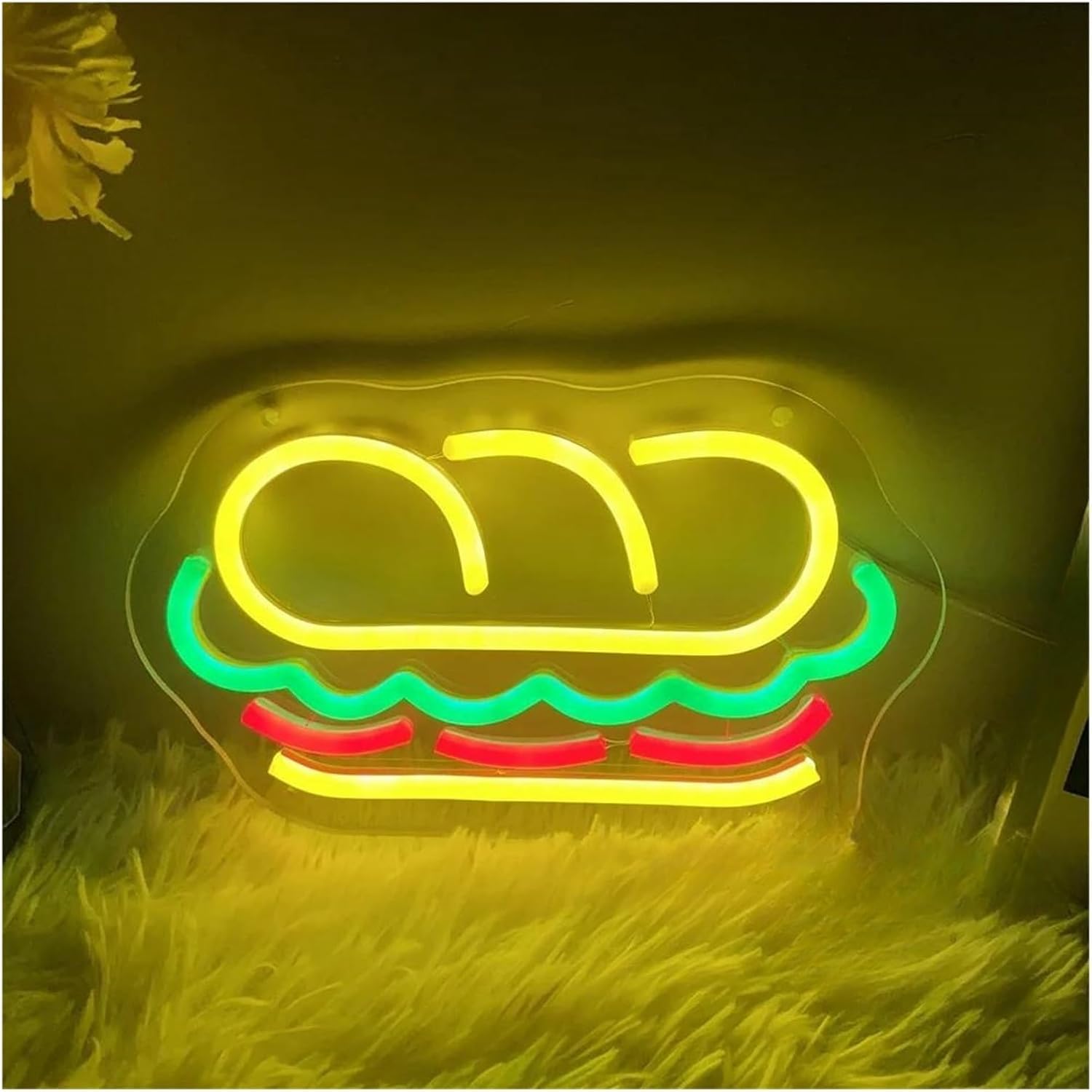 Insegna luminosa al neon Per insegne al Per neon a Per LED, sandwich, luci Per regolabili adatte per decorazioni murali di Amburgo alimentate(15cmx25cm)