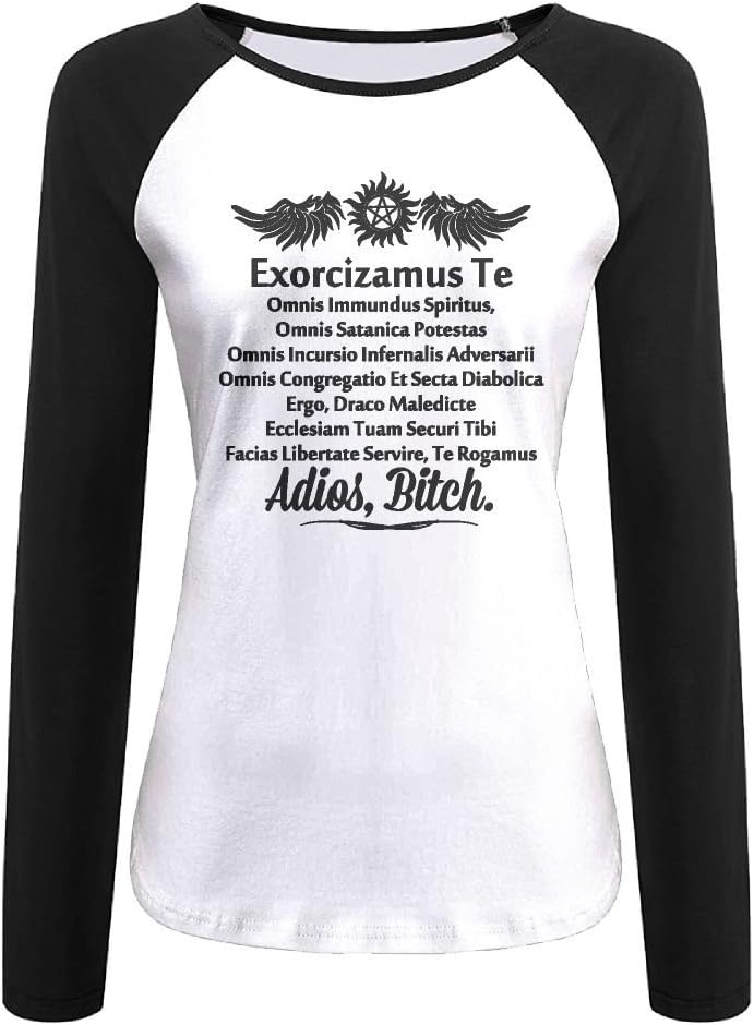 Supernatural Exorcism Adios Bitch - Women's Raglan T-shirt Long Sleeve Tri-Blend T-shirt