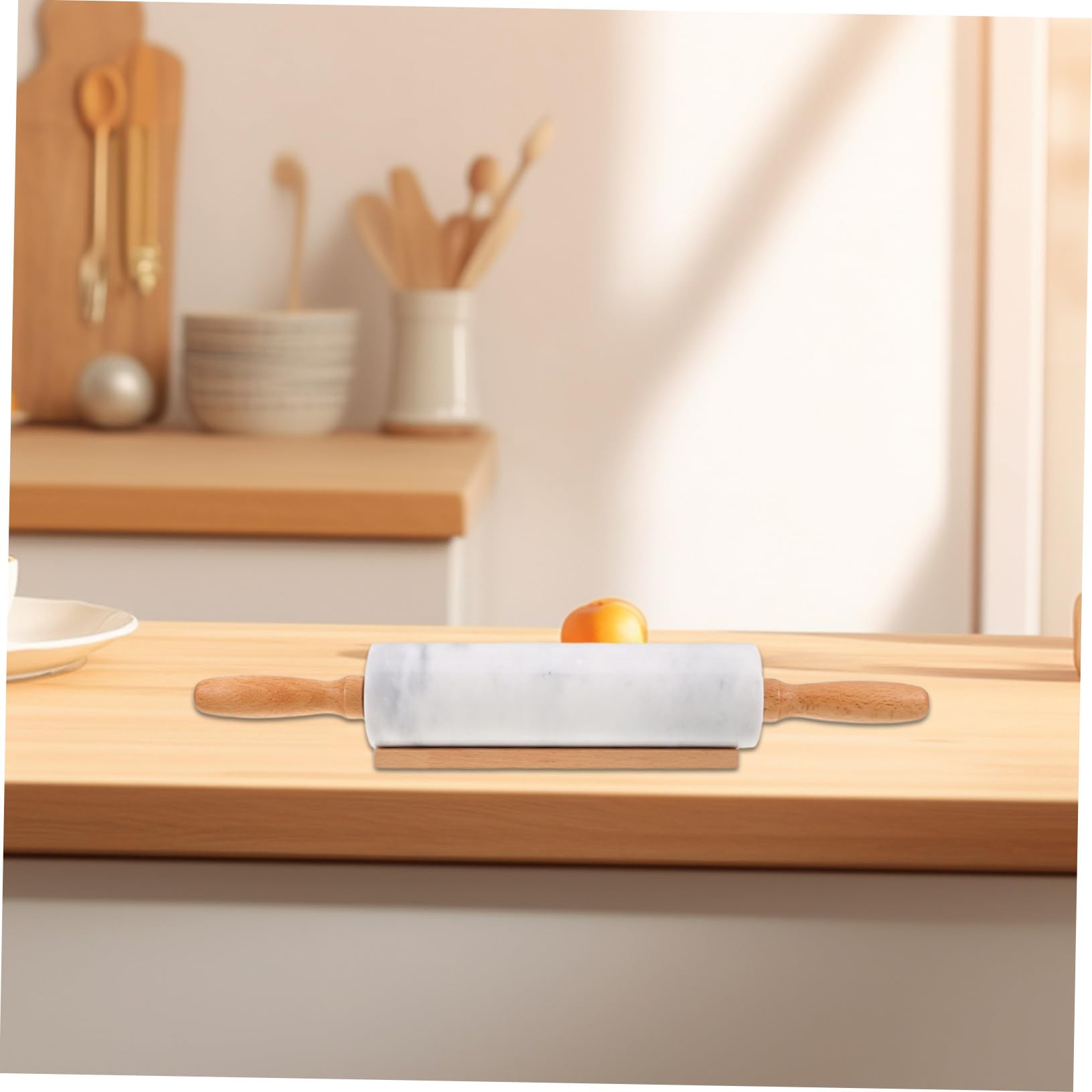 TEHAUX 3piezas Rodillo de Mármol para Repostería Pequeño Rodillo Antiadherente Utensilios de Cocina Apto para Uso Alimentario para Amasar Masa de Fondant y Hornear