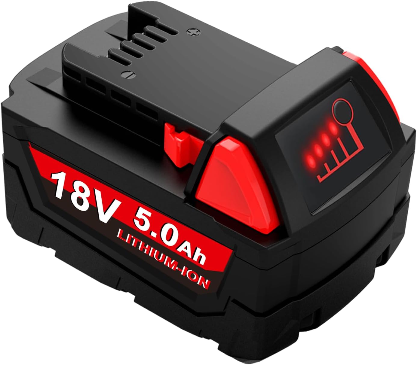 5.0Ah 18V Battery Replacement for Milwaukee - Compatible with All Power Milwaukee M18 Battery, 18 Volt Lithium-ion Battery 48-11-1815 48-11-1820 48-11-1840 Cordless Power Tools（1 Pack）