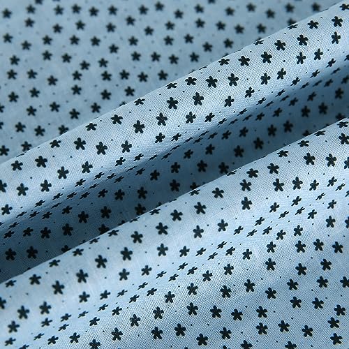 Image of Cotton Fabric DIY Making Supplies Quilting Patchwork Fabric Fat Quarter Bundles DIY for Quilting Cotton Patchwork Cushions (Small Flower, 20 inch x 20 inch)