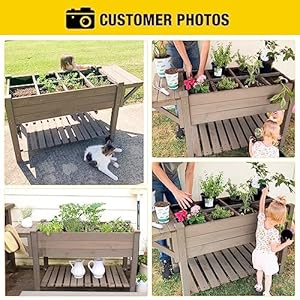 Aivituvin 52.7x22x30in Raised Garden Bed, Elevated Wood Planter Box Stand for Outdoor Gardening, Liner Included, 230lbs Capacity Aivituvin 527x22x30in Raised Garden Bed Elevated Wood Planter Box Stand for Outdoor Gardening Liner Included 230lbs Capacity