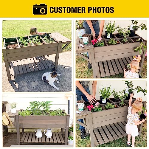 Aivituvin-527x22x30in-Raised-Garden-Bed-Elevated-Wood-Planter-Box-Stand-for-Outdoor-Gardening-Liner-Included-230lbs-Capacity Aivituvin 527x22x30in Raised Garden Bed Elevated Wood Planter Box Stand for Outdoor Gardening Liner Included 230lbs Capacity