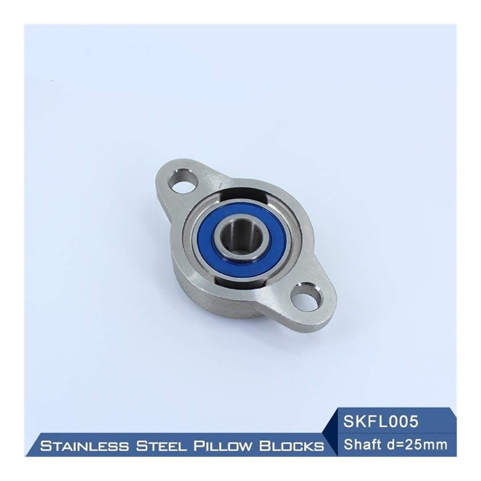Rodamientos montados SKFL005 Eje de rodamiento 25 mm SSKFL005 Chumacera de Acero Inoxidable S KFL005 25 mm Alojamientos de rodamiento