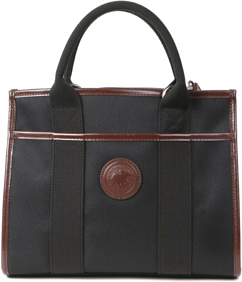 HUNTING WORLD レザー シボ革 トートバッグ 2室 イエロー ロゴ