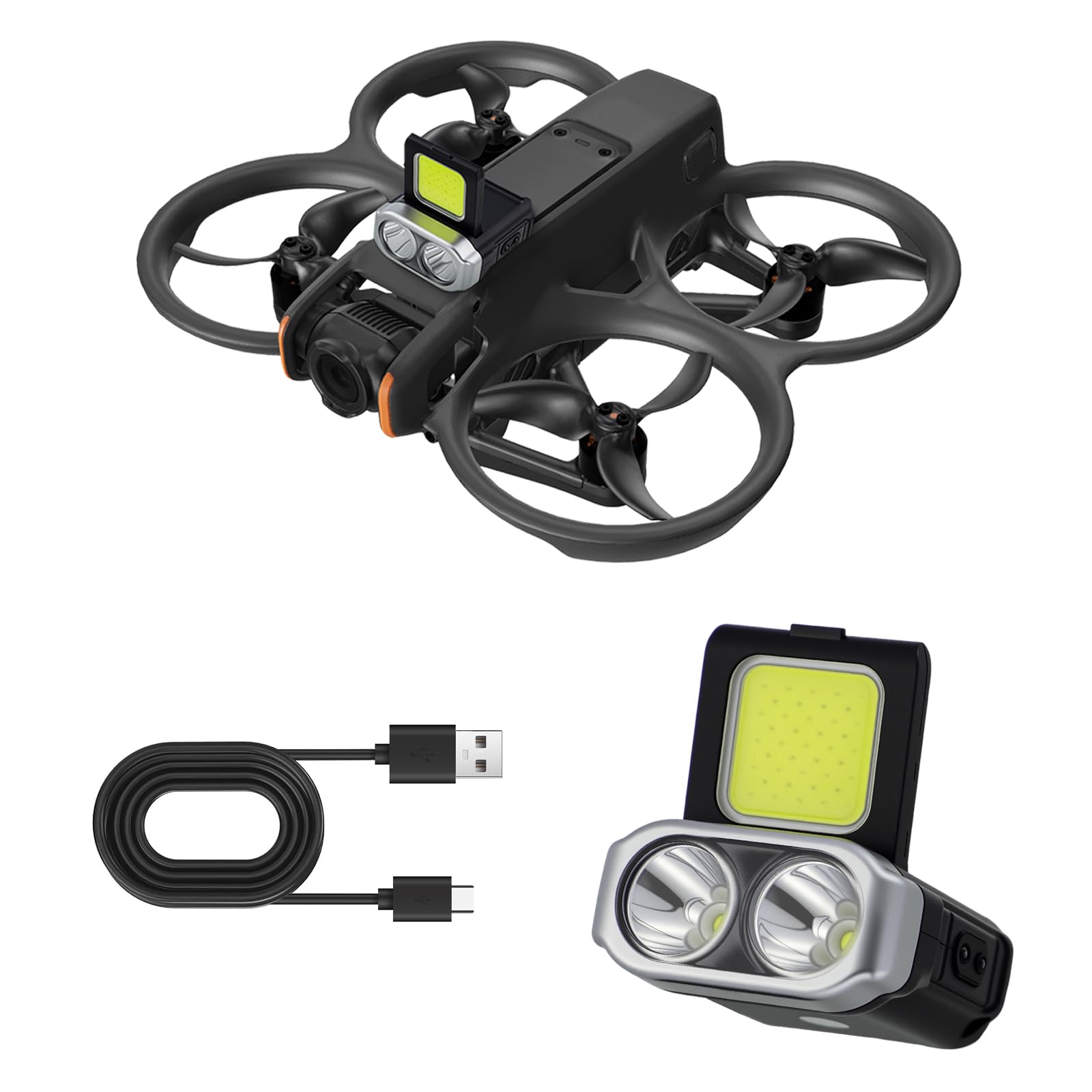 Photo 1 of Strobe Light for DJI Avata 2/Avata, Universal LED Searchlight & Anti-Collision Night Flying Light, Tactical Spotlight for Enhanced Visibility and Navigation
