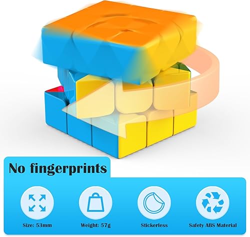 Miniatura 6 de Nabreeli Maglev 2024 M PRO - Cubo magnético de velocidad 3 x 3, nivel de competencia profesional, sin logotipo, superficie esmerilada, sin