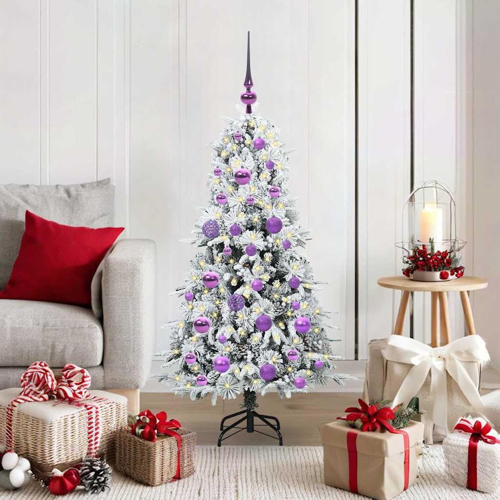 Árbol de Navidad artificial de fácil montaje y 120 cm de altura para espacios pequeños