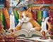 Vermont Christmas Company The Literate Cat Jigsaw Puzzle 1000 Piece