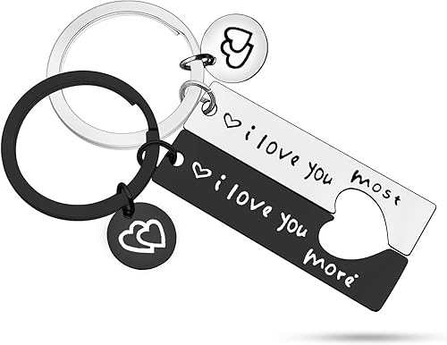 Heigebi Couple Keychain Gifts for Boyfriend Girlfriend Husband Wife Valentine's Day Anniversary Birthday Wedding Presents