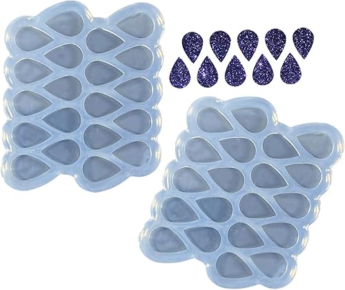 AMZTOART 2 piezas de mini tachuelas de agua superbrillantes de resina UV, moldes de epoxi para manualidades, moldes de silicona, molde de chocolate AMZTOART 2 piezas de mini tachuelas de agua superbrillantes de resina UV, moldes de epoxi para manualidades, moldes de silicona, molde de chocolate