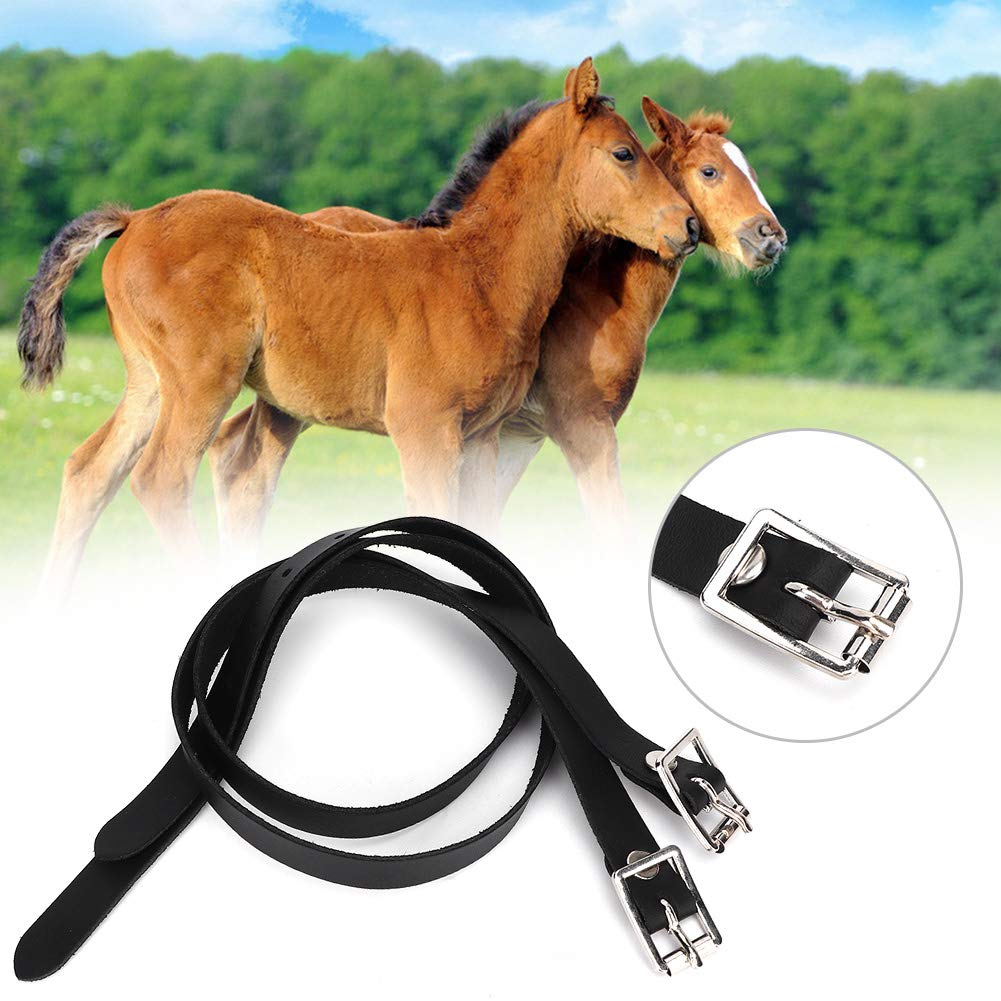 GOTOTOP Étriers en Cuir, 1 Paire de 50 cm allongent Les Cuirs d'étrier Sangles d'équitation avec Boucle en Acier Inoxydable Accessoires pour Outils