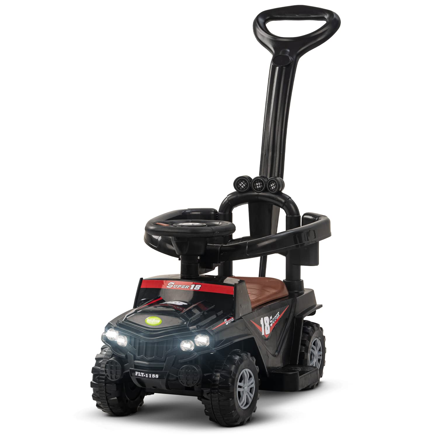 Baybee Draco Ride on Baby Car for kids, Baby Ride on Car with Music & Horn Button-Kids Ride On Push Car for Children | Ride on Toys Kids Baby Car | Ride on Car for Kids 1-3 Years Boy Girl (Black)