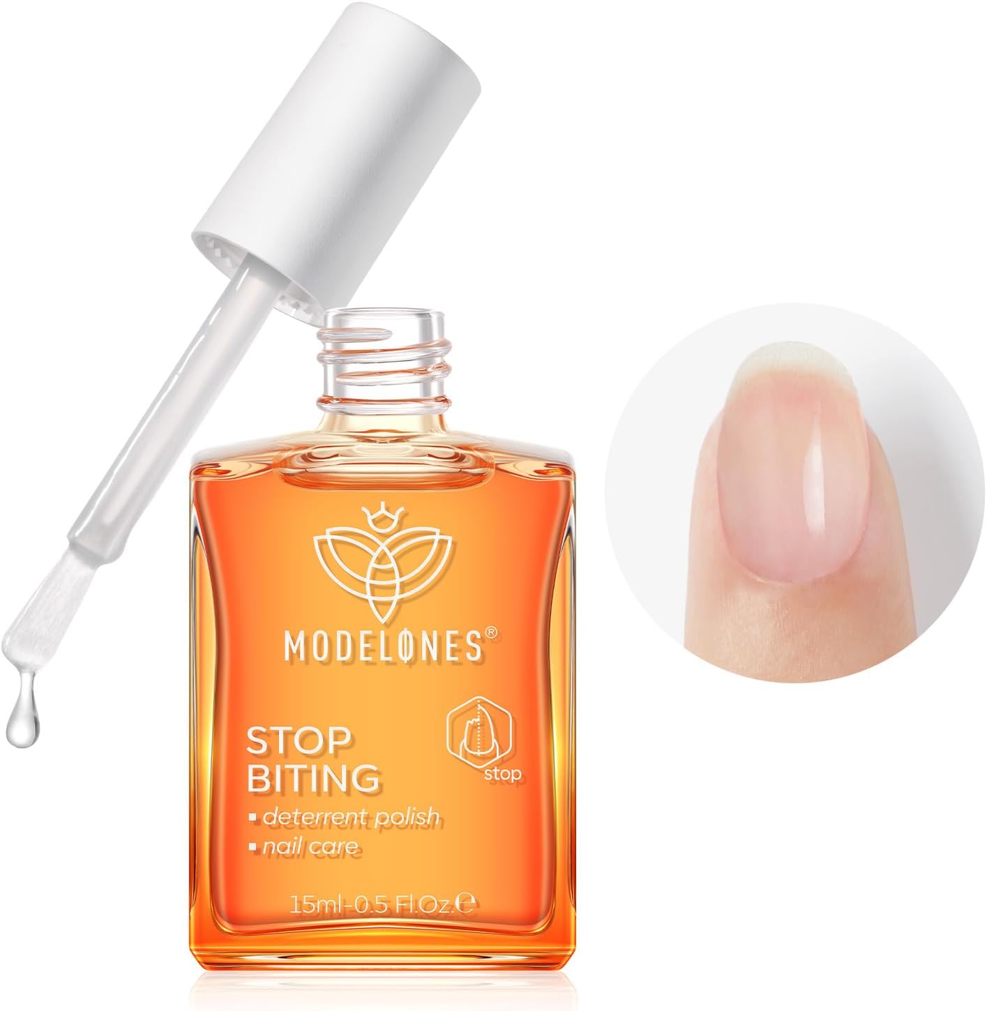 Nail Biting Treatment, No Bite Nail Polish, Thumb Sucking Deterrent, Promotes Fast Nail Growth, Stop Nail Biting, Easy Application, Quick-Drying Bitter Nail Polish 15 ML