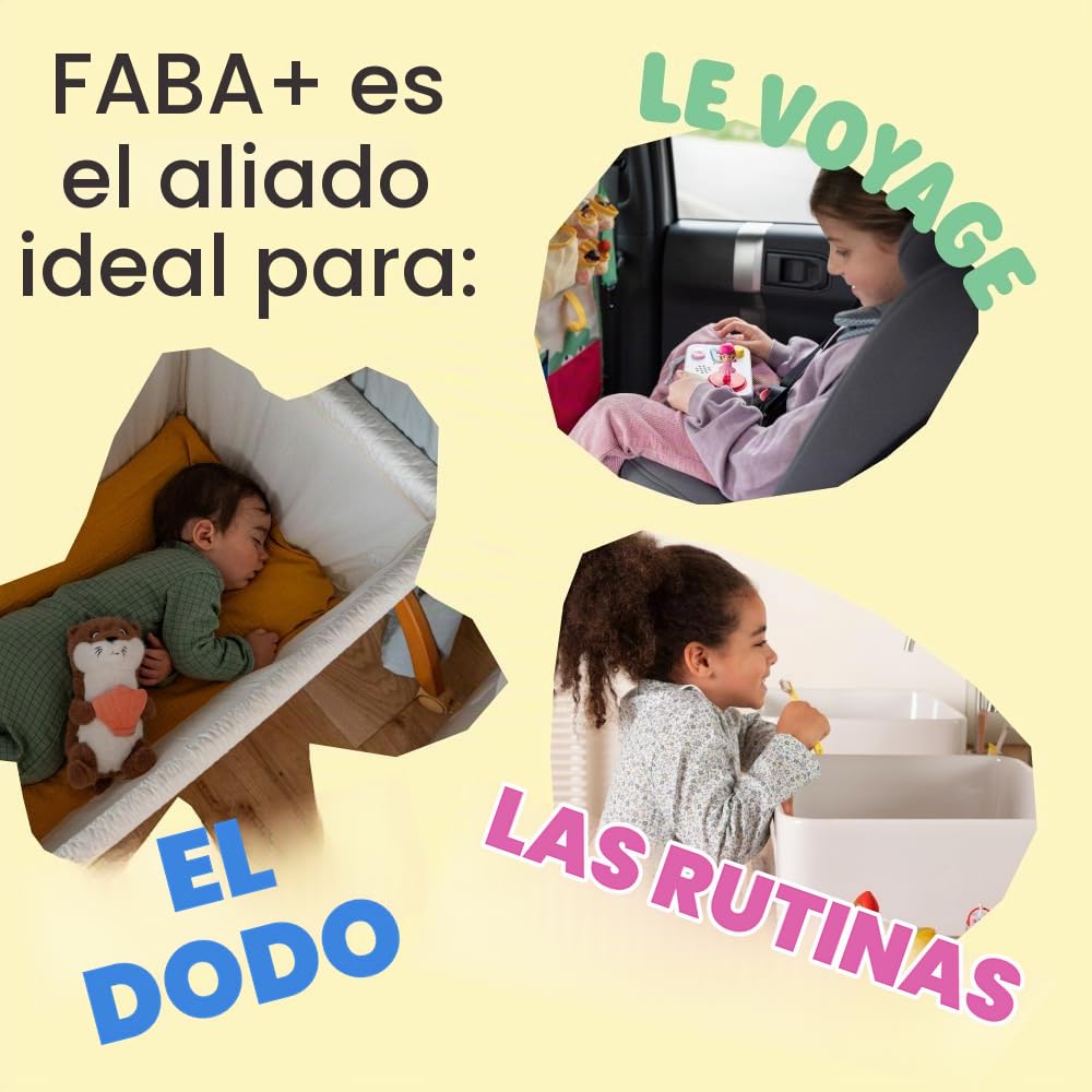 FABA+ Historias interactivas, Contenido de Audio para niños de 0 a 10 años, Personaje de Sonido Faba•Me, Rutina de Dodo y luz Nocturna, Juego Educativo Musical, versión Francesa