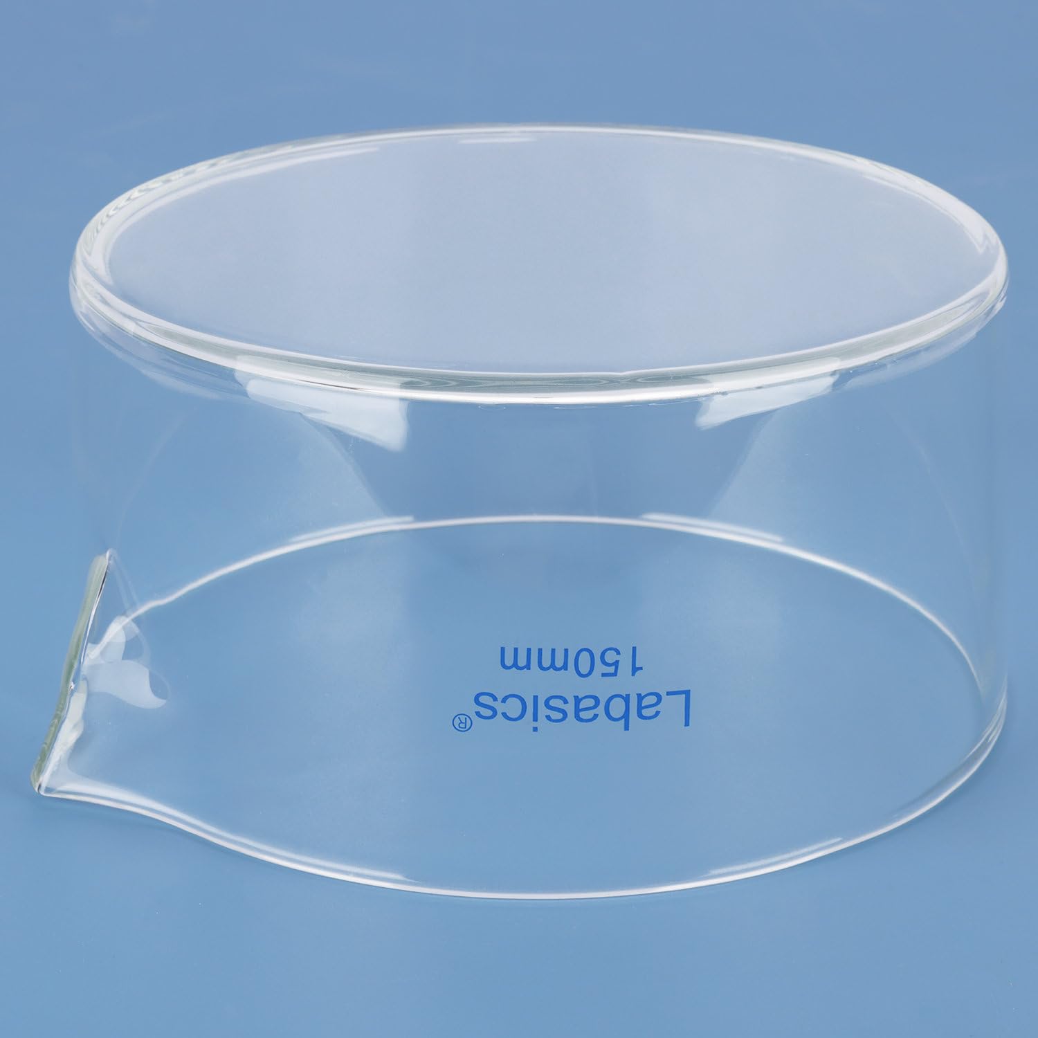 Labasics Piatto per Cristallizzazione con Becco e Bordo Rinforzato, Design a Parete Spessa Alta Borosilicato Vetro, Piatti per Cristallizzazione Riutilizzabili per Cristallizzazione ed Evaporazione