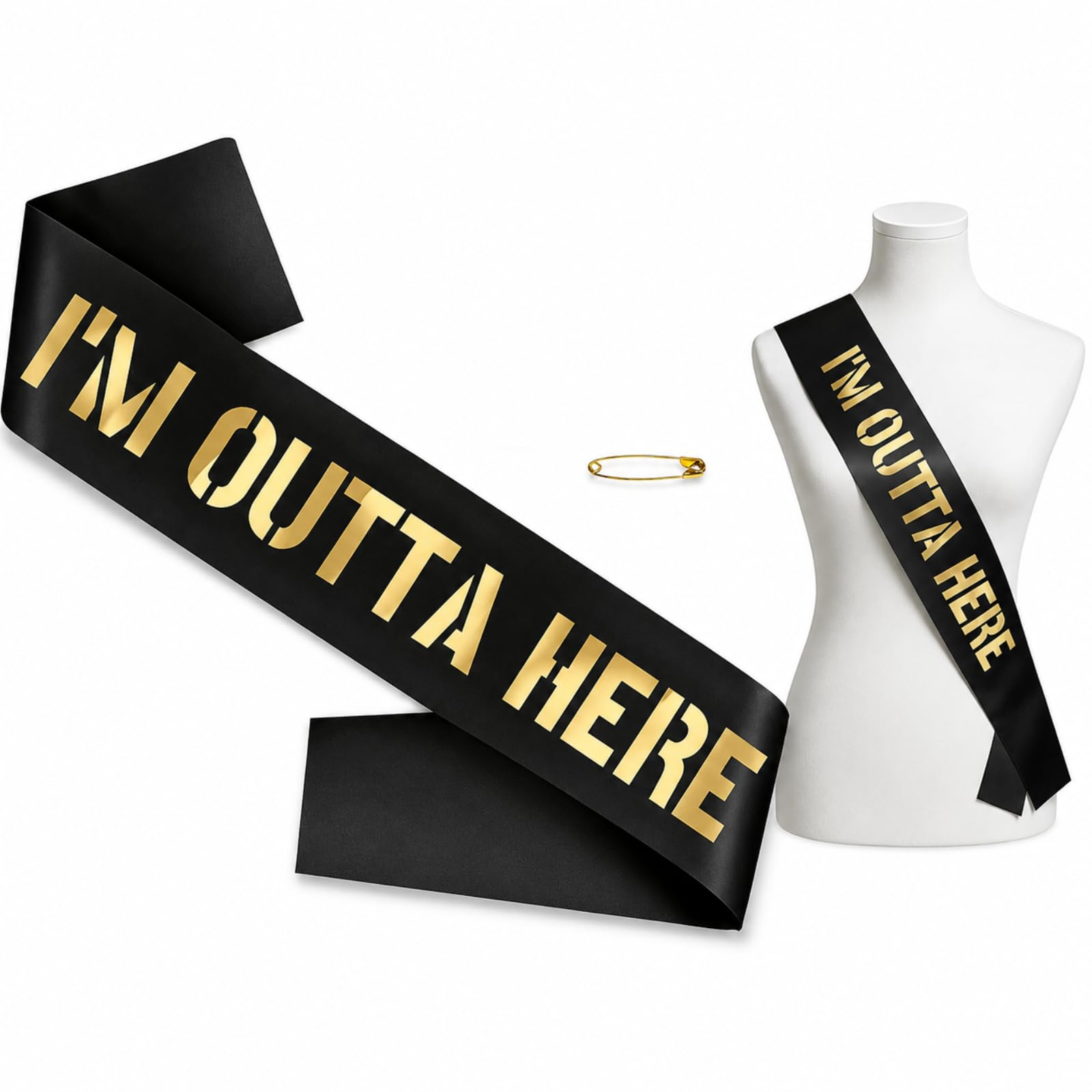 molicorl Leaving Sash for Colleagues, Funny Going Away and Retirement Party Accessory for Women and Men, Farewell Celebration Sash for New Jobs, Moving, Work Events and Office Parties