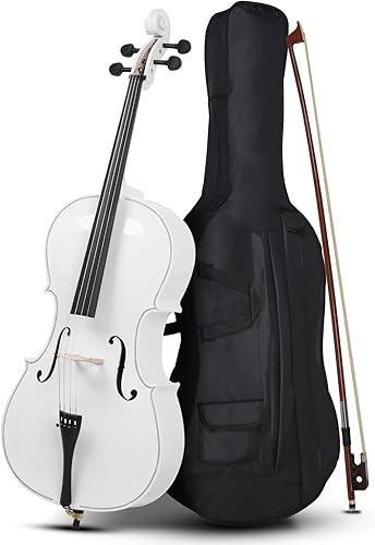 Miniatura 50 de Ktaxon Violonchelo de tamaño completo, violonchelo para principiantes 4/4, kit de violonchelo acústico con bolsa portátil, arco, puente, colofonia