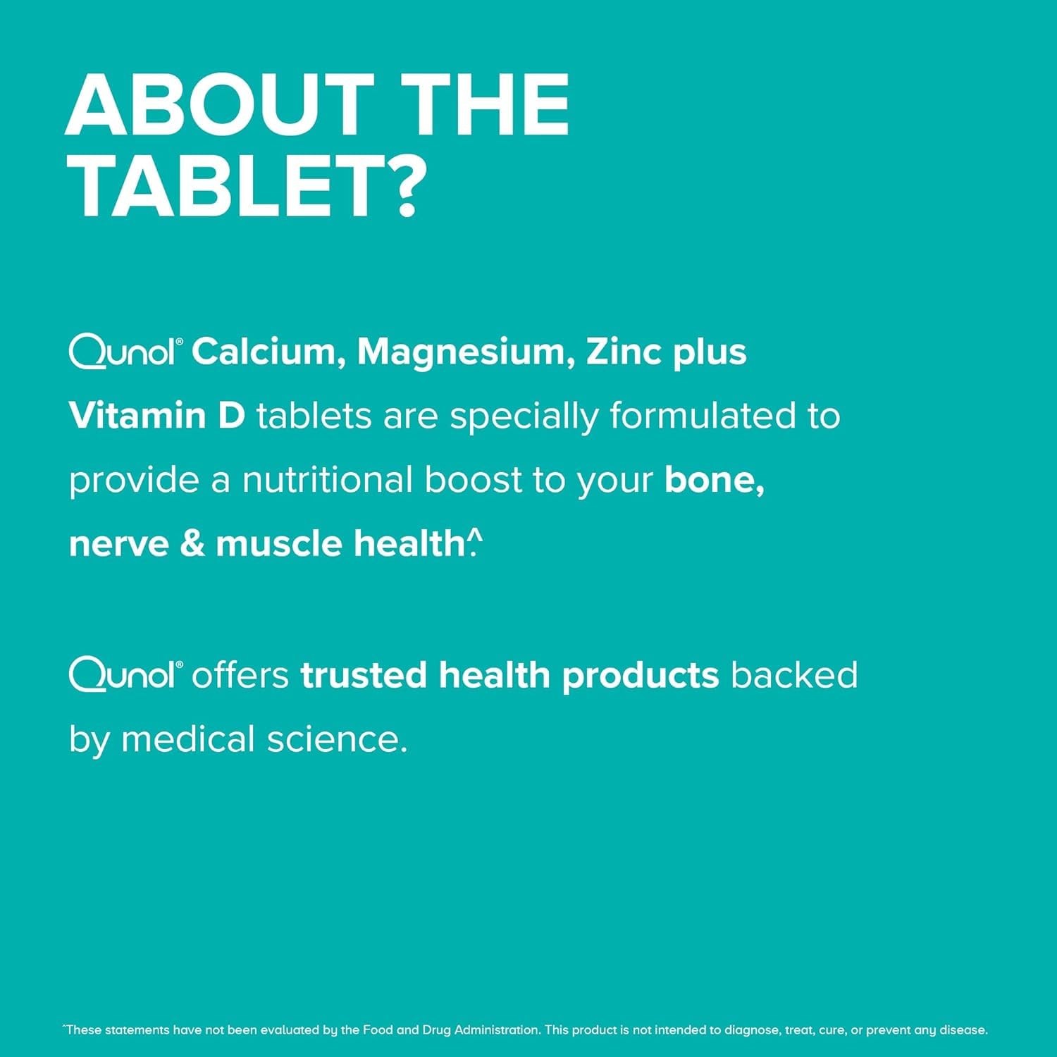 Qunol Calcium Magnesium Zinc 3-in-1 Tablet, Immune System Support, 270ct — Amazon image 4