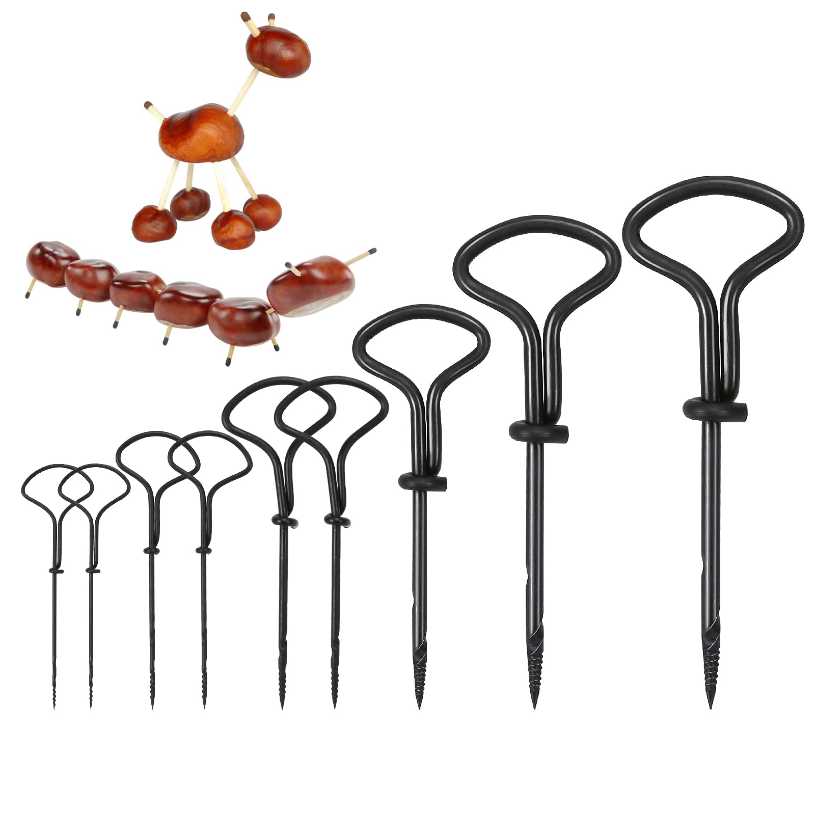 Jiahuade Kastanienbohrer Set 367-tlg - Bastelset Für Kinder Mit 5 Größen