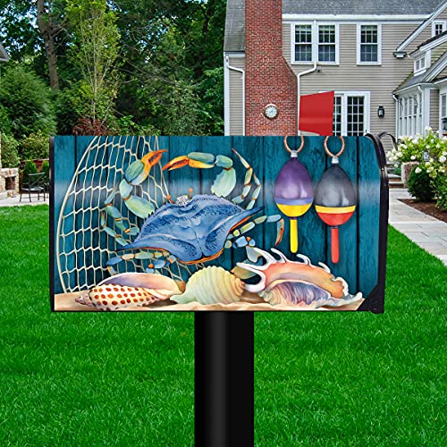 Image of Briarwood Lane Mailbox Cover - Standard Size - Crab Walk Summer for Summer Mailbox Cover
