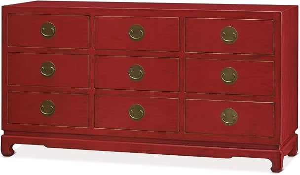 Red Elmwood Chinese Ming Cabinet