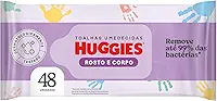 Huggies Lenços Umedecidos Huggies Rosto e Corpo Hipoalergênico - 48 Lenços
