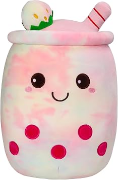 HXPLN Bubble Tea Plush Pillow, 35cm Kawaii Boba Plush Toy for Kids and Adults, Soft Stuffed Boba Plushies for Girls and Boys Gift Idea for Birthday Christmas Holiday Decorations Colorful