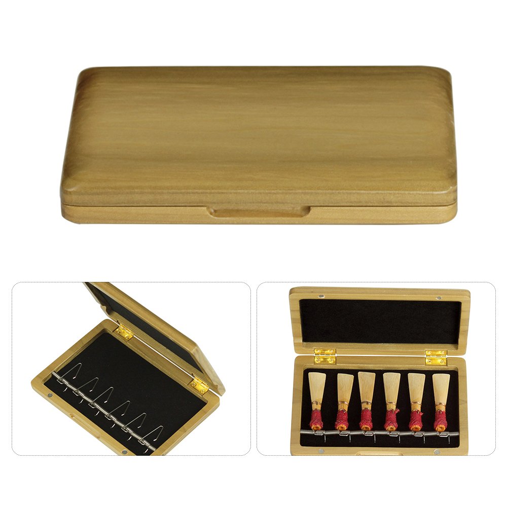 Solid Wood Bassoon Reed Case Holder Box Wooden Walnut for 6pcs Bassoon Reeds Amazon.in