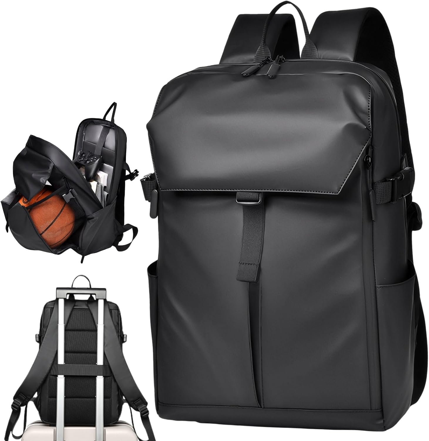 Waterproof Basketball Backpack For Men Convertible Travel Laptop Bag, Ideal For Commuting,School,Day Trips and Outdoor Sports