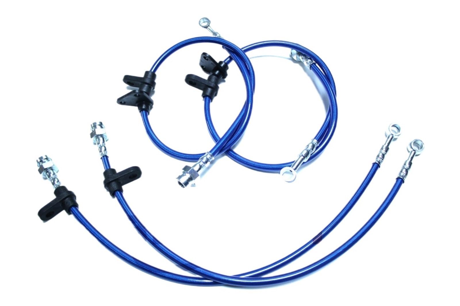 rura hamulcowa Przewód hamulcowy ze stali nierdzewnej, odpowiedni do Honda CR-X/CRX ED8ED9 88-91, rura przednia + rura tylna, czerwony i niebieski(Blue)
