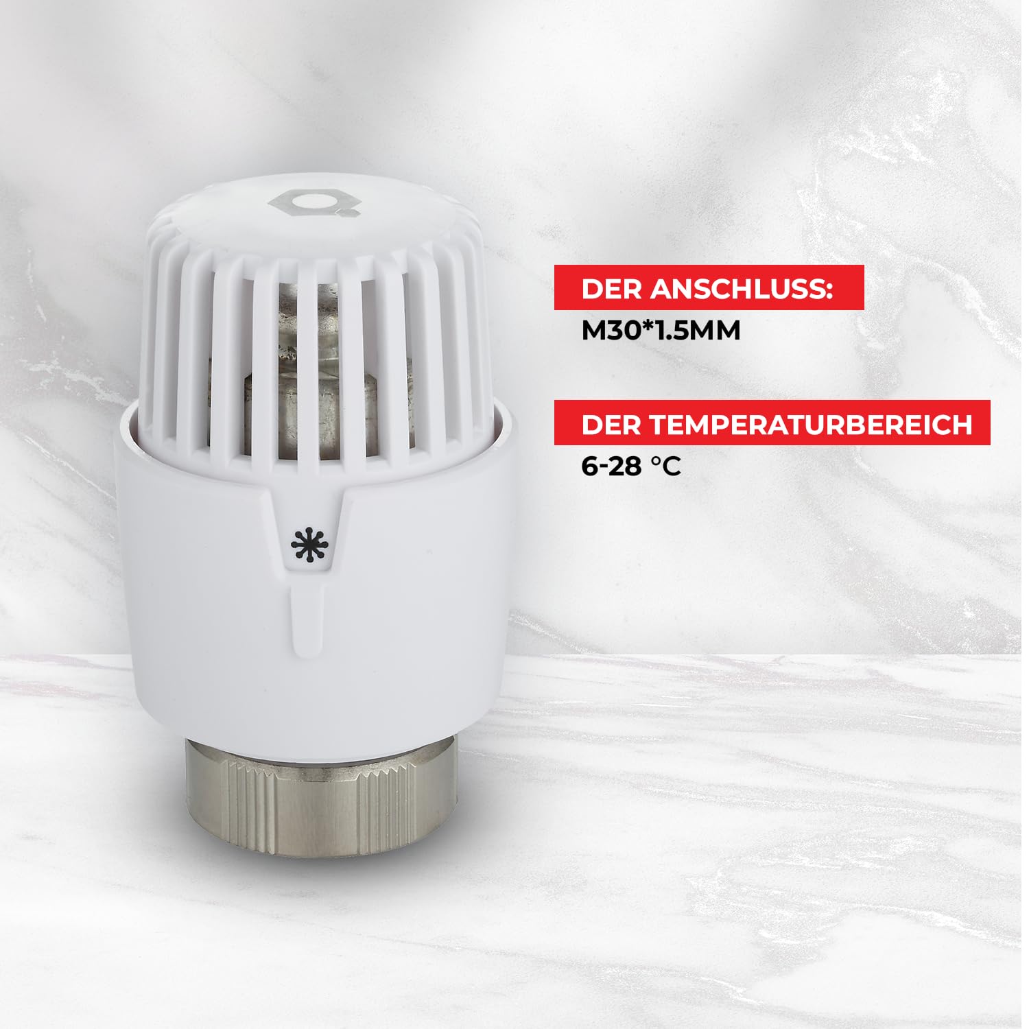 Set Di 4 Accessori Per Valvola Termostatica Con Testa Termostatica - Foto 5