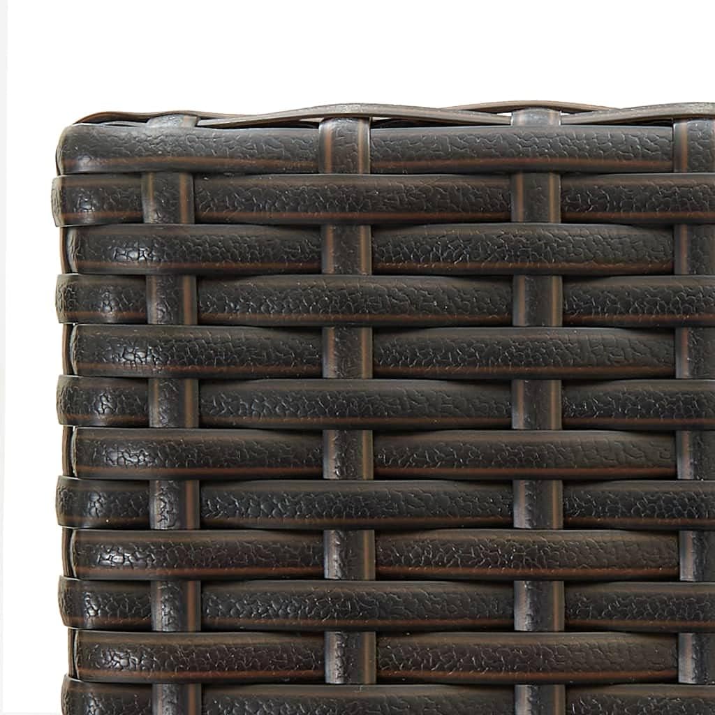 vidaXL Modern Outdoor Indoor Bar Stool Set, Poly Rattan, Weather-Resistant, UV-Resistant, Easy-to-Clean - 2 pcs - Brown