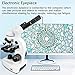 Metal Body Binocular Microscope Kits, 20000X Magnification, Dual LED Illumination, All Glass Optics, with Electronic Eyepiece and Phone Adapter