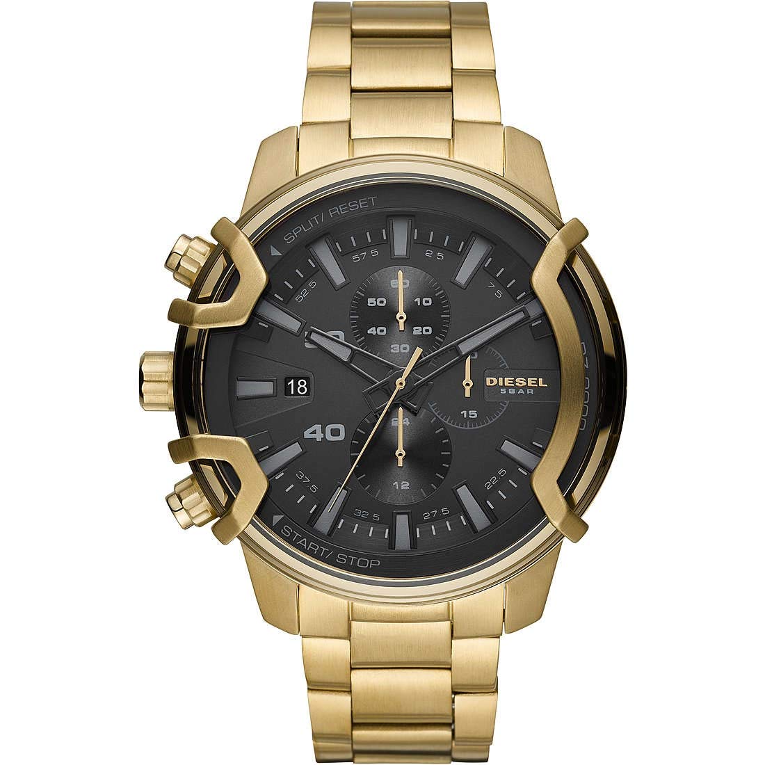 Diesel Stainless Steel Analog Black Over Sized Dial Men's Watch-DZ4522