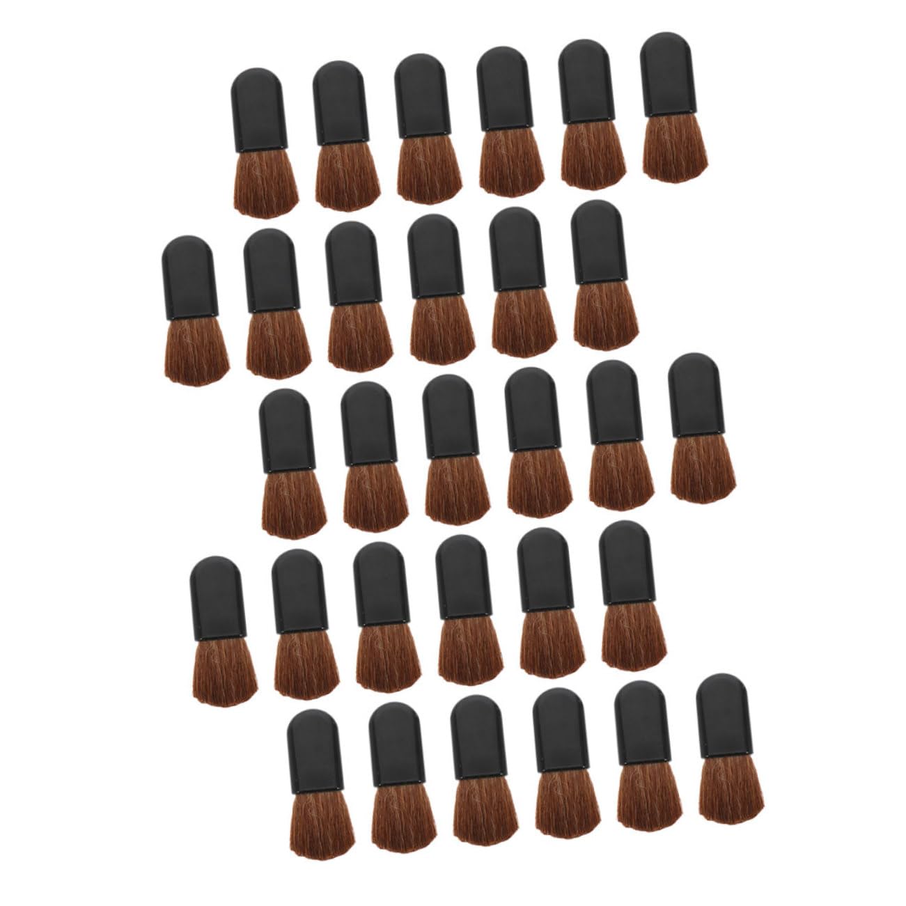 OSOLADY Elliptical Black Handle Hair Blush Brush 30pcs Makeup Foundation Brush Set Gentle and Soft Applicati