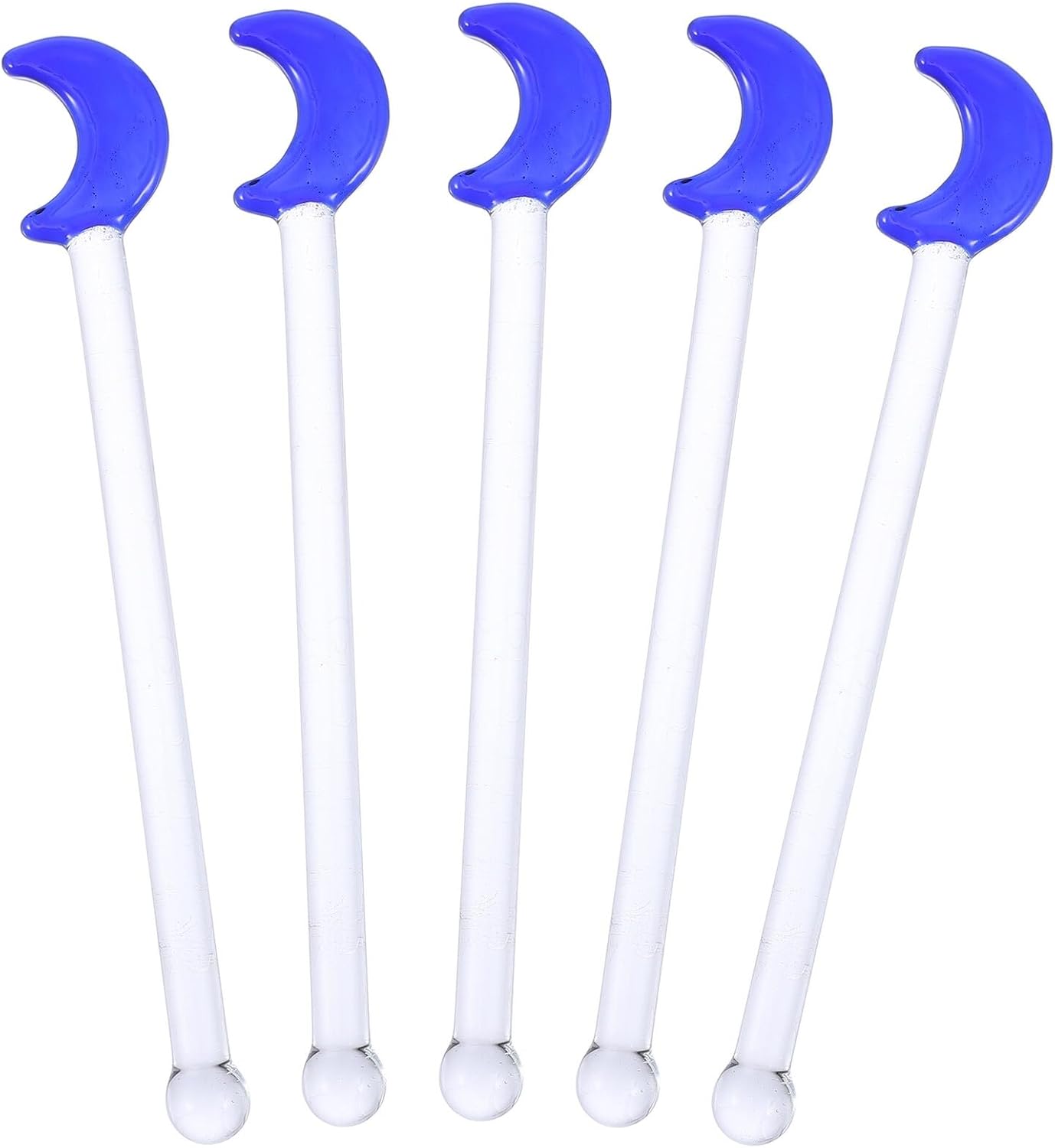 5pcs Glass Cocktail Drink Stir Sticks for Party Mixing