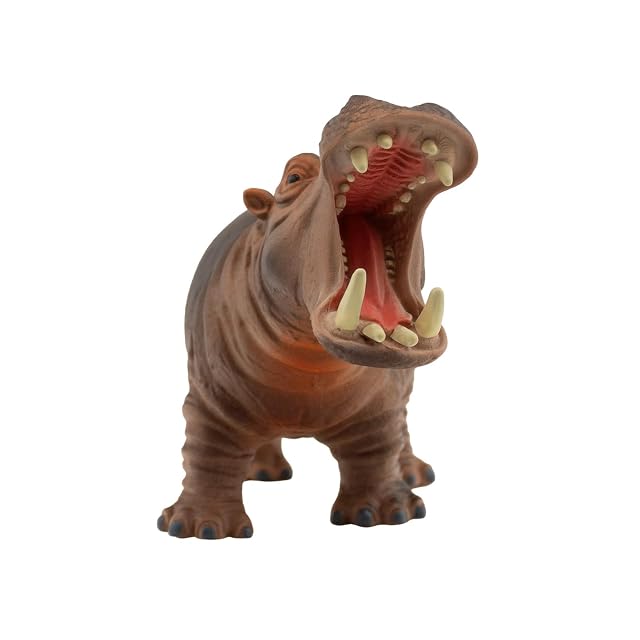 Foto 3 de 6 de Bully- Bullyland 63691-Figura de Juego, hipopótamo, Aprox. 14,8 cm de Altura, Figura Pintada a Mano, sin PVC