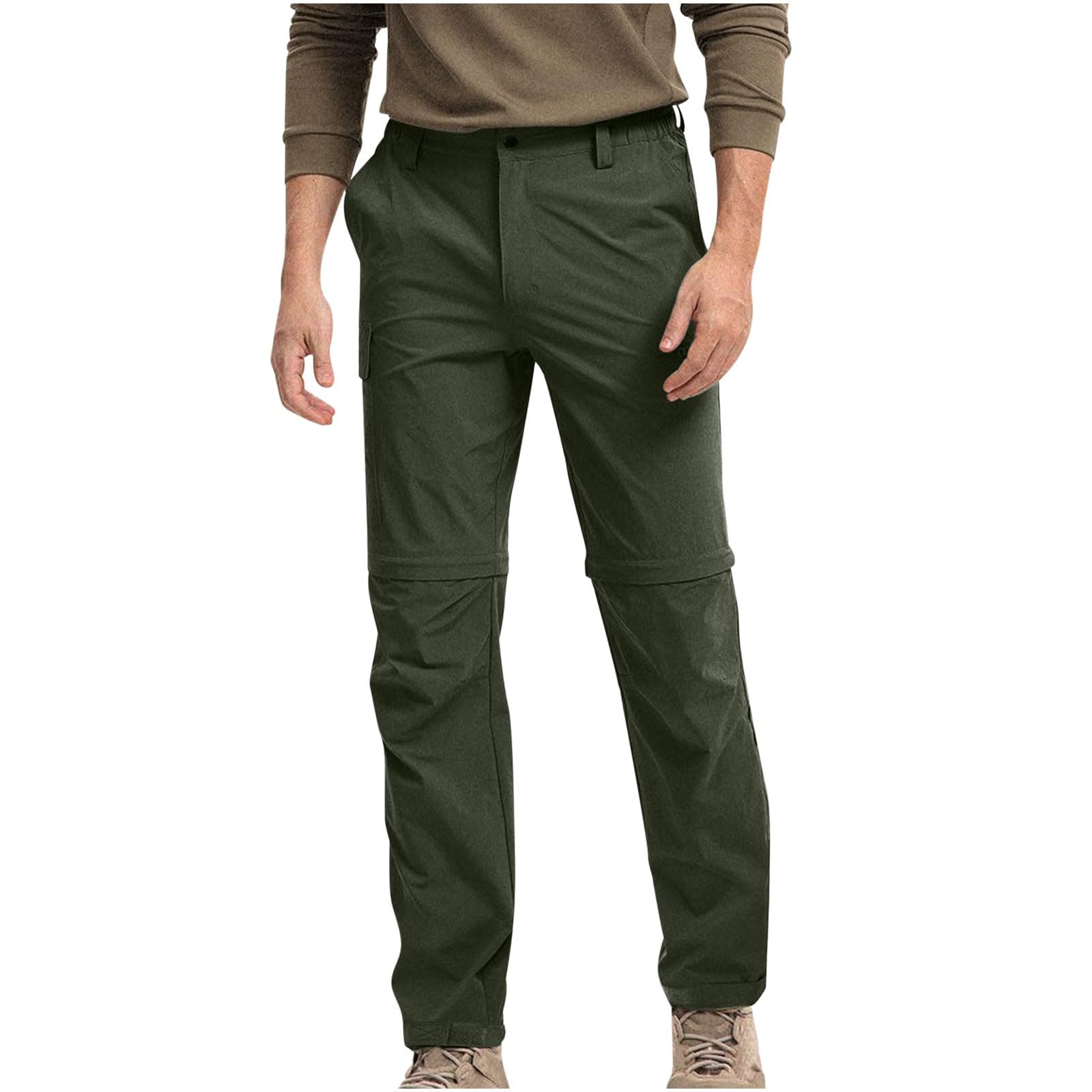 Générique Pantalon Randonnée Homme Convertible Imperméable et À Séchage Rapide Léger avec Plusieurs Poches
